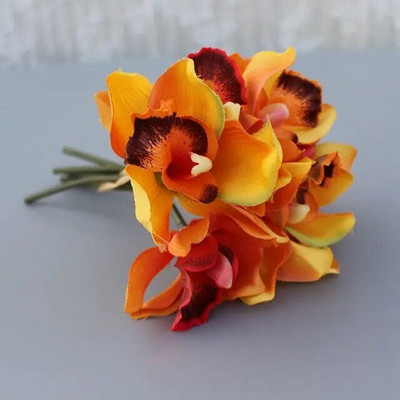 7 glava vjenčani ukras mariage orhideja umjetni cvijet ukrasni svileni voilet svadbeni buket pribor za uređenje doma