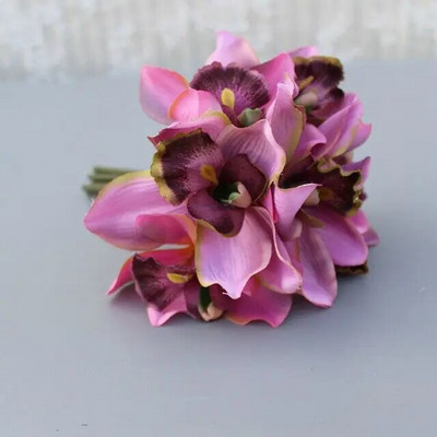 7 glava vjenčani ukras mariage orhideja umjetni cvijet ukrasni svileni voilet svadbeni buket pribor za uređenje doma