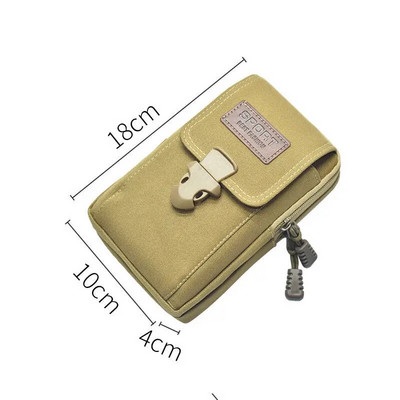 EDC Molle táska pénztárca kétrétegű kültéri vízálló katonai derék Fanny Pack férfi telefontáska kempingezés vadászat taktikai deréktáska