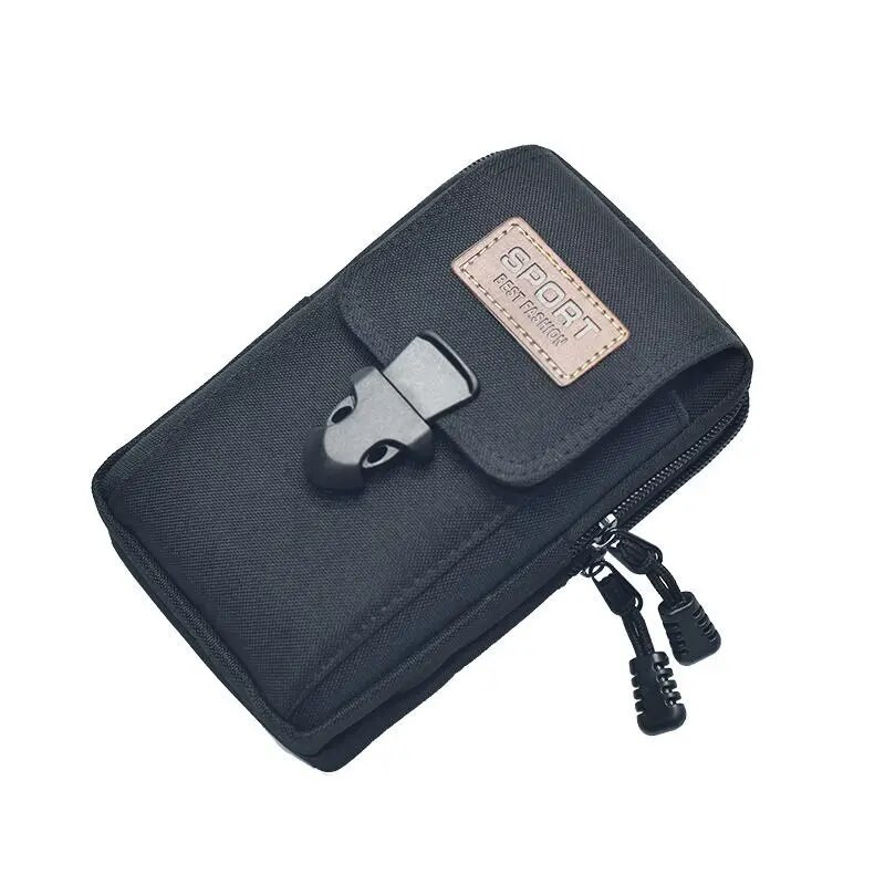 EDC Molle táska pénztárca kétrétegű kültéri vízálló katonai derék Fanny Pack férfi telefontáska kempingezés vadászat taktikai deréktáska