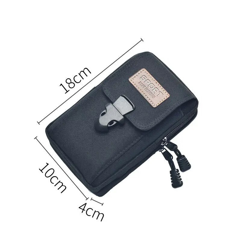 EDC Molle táska pénztárca kétrétegű kültéri vízálló katonai derék Fanny Pack férfi telefontáska kempingezés vadászat taktikai deréktáska