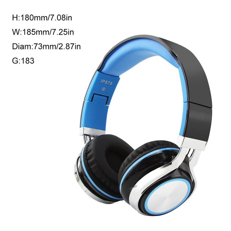 Bluetooth bežične slušalice za računalne igre Sklopive glazbene sportske slušalice s mikrofonom PC igrače za mobilne telefone