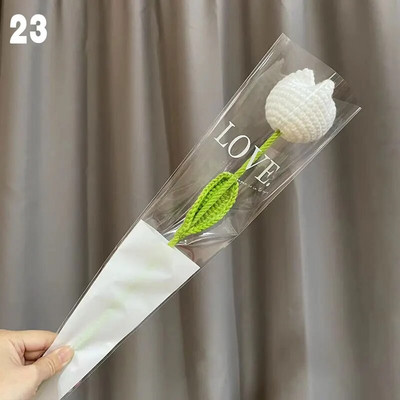 Flori artificiale tricotate, finisate, flori tesute manual, simulare, fire de flori, croșetat, trandafir, floarea soarelui, margarete, decor de nunta