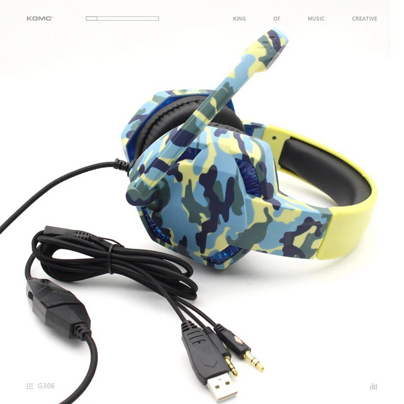 RGB igraće 3,5 mm slušalice s mikrofonom Kontrola glasnoće Gamerske slušalice za PS4 prijenosno računalo/računalo