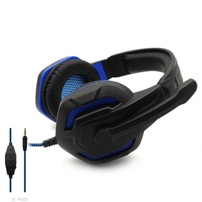 Gaming fejhallgató 3,5 mm-es fejhallgató mikrofonos hangerőszabályzóval Gamer fülhallgató fejhallgató PS4 PC-hez mobil számítógéphez / laptophoz / számítógéphez