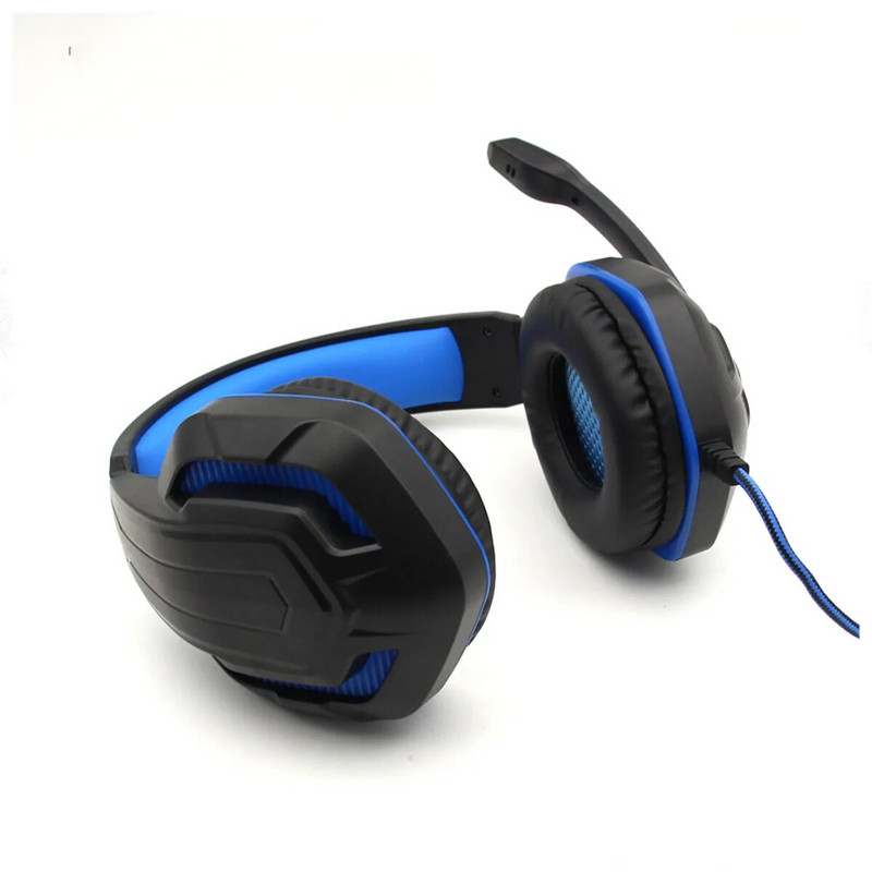 Gaming fejhallgató 3,5 mm-es fejhallgató mikrofonos hangerőszabályzóval Gamer fülhallgató fejhallgató PS4 PC-hez mobil számítógéphez / laptophoz / számítógéphez