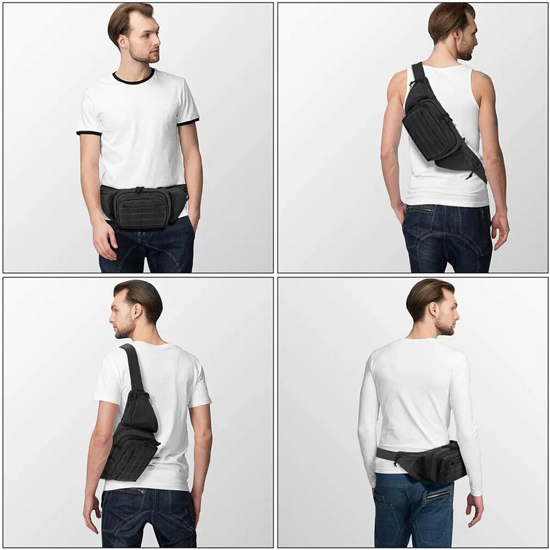 Mellkas, derék fegyvertartó taktikai táska harci kempingezés vadászat vállpánt táskák katonai férfiaknak pisztoly Fanny hordtáska X261+A