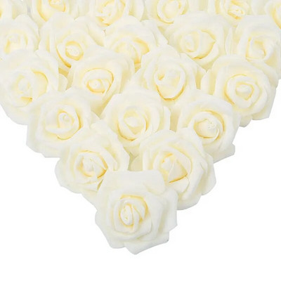 100/50 db vörös hab hamis rózsafejek 7 cm-es művirágok barkácsolás esküvői csokrokhoz Valentin napi parti dekorációhoz