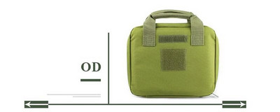 25X20CM torba za nošenje pištolja s pištoljem s remenčićem za torbicu za spremnik Airsoft futrola za lovačko oružje, prijenosna torba za nošenje pištolja