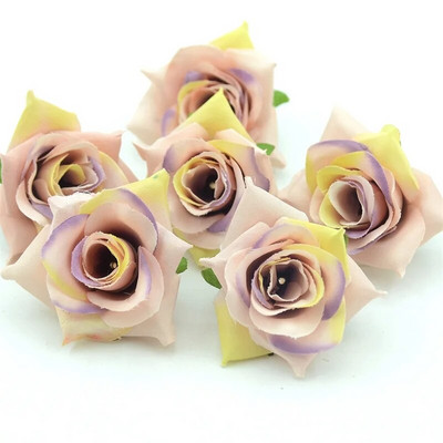 50 DB/5 cm fehér rózsa bimbó műselyem virágok, fejek otthonra esküvői party dekoráció koszorú, ajándék Scrapbooking hamis virágok