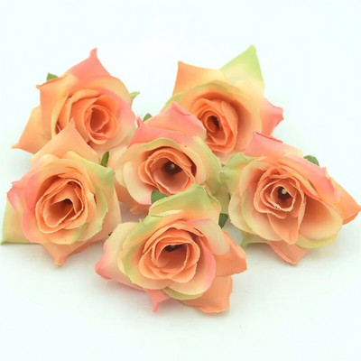 50 DB/5 cm fehér rózsa bimbó műselyem virágok, fejek otthonra esküvői party dekoráció koszorú, ajándék Scrapbooking hamis virágok