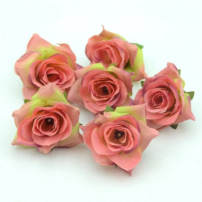 50 DB/5 cm fehér rózsa bimbó műselyem virágok, fejek otthonra esküvői party dekoráció koszorú, ajándék Scrapbooking hamis virágok