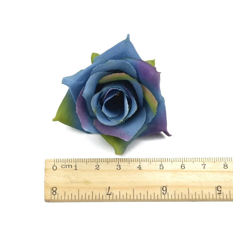 50 DB/5 cm fehér rózsa bimbó műselyem virágok, fejek otthonra esküvői party dekoráció koszorú, ajándék Scrapbooking hamis virágok