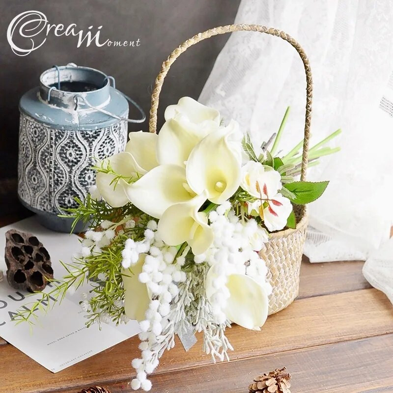 10/5 kom lažnih ukrasa od umjetnog cvijeća Calla Lily za dom 37 cm cvjetni vjenčani buket za djeveruše