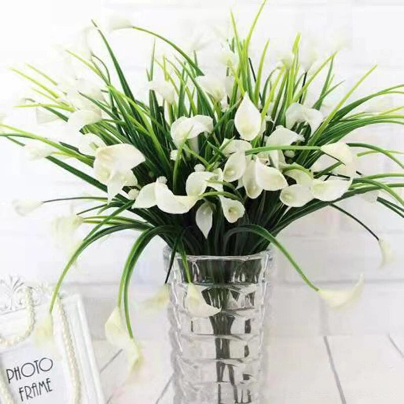 10/5 kom lažnih ukrasa od umjetnog cvijeća Calla Lily za dom 37 cm cvjetni vjenčani buket za djeveruše