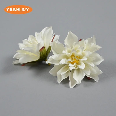 5 vnt. 8 cm 10 spalvų šilko epifilo dirbtinių gėlių galvutės „pasidaryk pats“ nuotakos puokštė galvos apdangalai, gėlių, vestuvių dekoravimo reikmenys