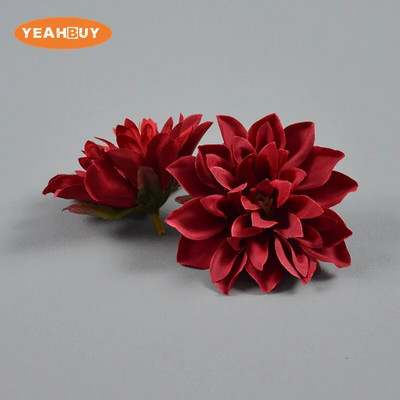 5 vnt. 8 cm 10 spalvų šilko epifilo dirbtinių gėlių galvutės „pasidaryk pats“ nuotakos puokštė galvos apdangalai, gėlių, vestuvių dekoravimo reikmenys