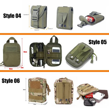 Тактически чанти Molle Pouches Military Gear Waist Bag Men Phone Pouch Къмпинг Ловни аксесоари Колан Fanny Pack Army EDC Pack