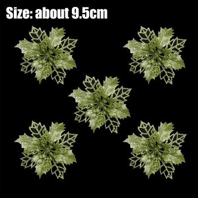 5 tk Jõulutähte särav jõulutähe lill Kunstlilled DIY vanikud jõulupuu kaunistused pulmapeo uusaasta kaunistused