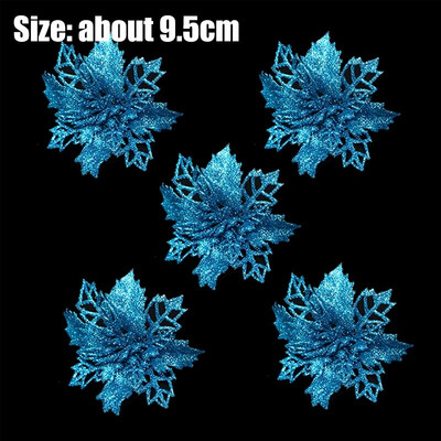 5 tk Jõulutähte särav jõulutähe lill Kunstlilled DIY vanikud jõulupuu kaunistused pulmapeo uusaasta kaunistused