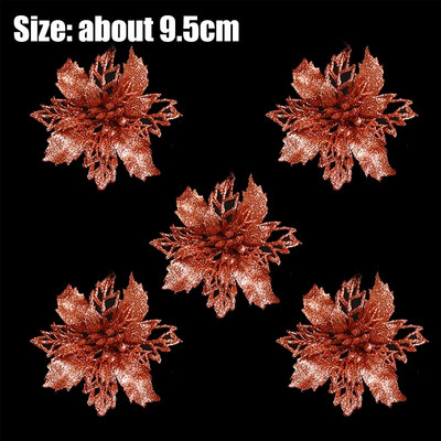 5 tk Jõulutähte särav jõulutähe lill Kunstlilled DIY vanikud jõulupuu kaunistused pulmapeo uusaasta kaunistused