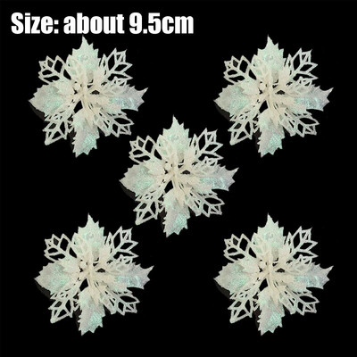 5 tk Jõulutähte särav jõulutähe lill Kunstlilled DIY vanikud jõulupuu kaunistused pulmapeo uusaasta kaunistused