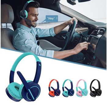 AKZ-K25Безжични Bluetooth 5.0 слушалки с микрофон, стерео музика, регулируеми слушалки за глава, игрови компютърни слушалки за деца