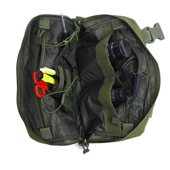 Тактическа чанта за гърди Военна бойна жилетка Преден пакет Открит Molle EDC чанта Раница с цип с подвижна презрамка за лов, къмпинг