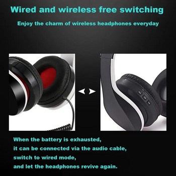Нови безжични bluetooth слушалки за игри, преносими сгъваеми музикални слушалки за намаляване на шума с микрофон, подходящи за мобилни компютри