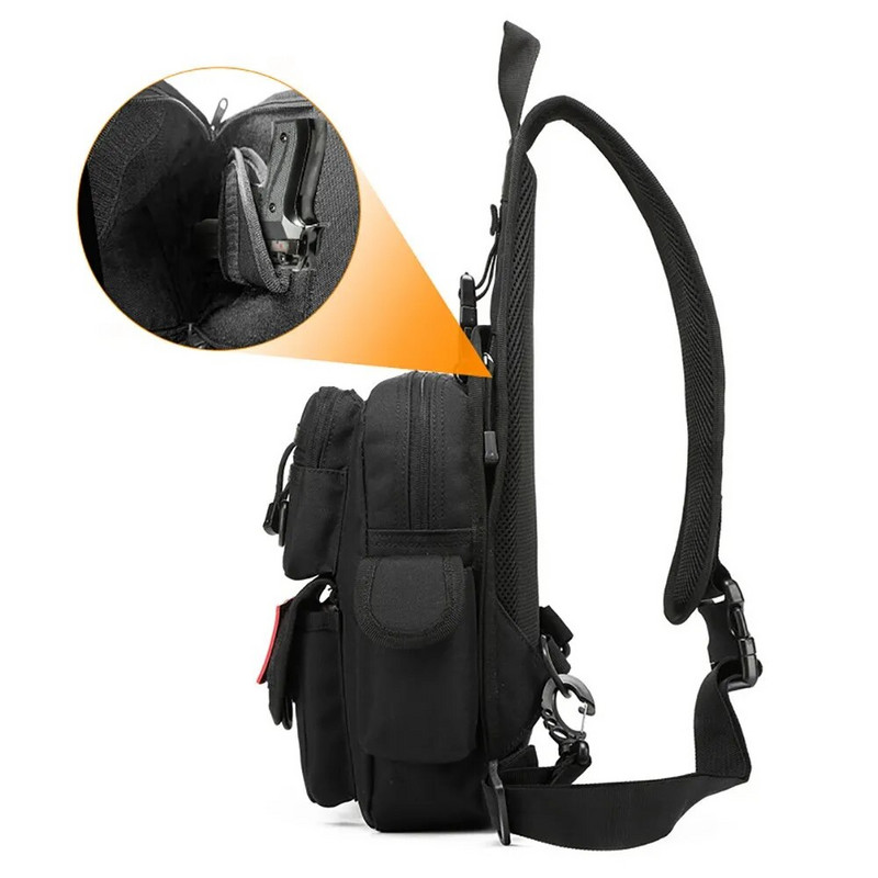 Taktička torba na rame Skrivena futrola za pištolj Torbica za nošenje Vojni EDC alati Naramenica Ruksak za vanjsku upotrebu pištolja Podesivi paket