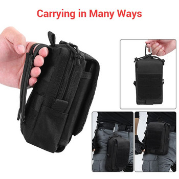 1000D Tactical Molle Phone Pouch Military EDC Fanny Pack Belt Waist Bag Vest Pack Портмоне Калъф за мобилен телефон Чанта за лов на открито