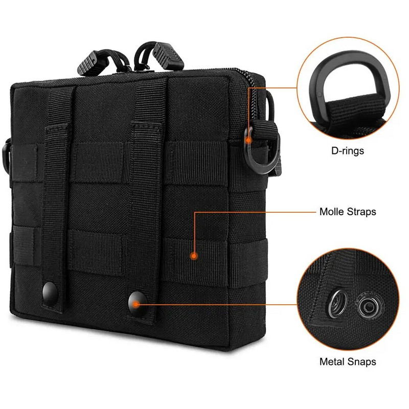 1000D Tactical Molle Pouch Military EDC varustuskomplekt välistingimustes kasutatavate erakorraliste meditsiiniliste kottide jaoks vesti seljakoti jaoks jahitarvikute kott