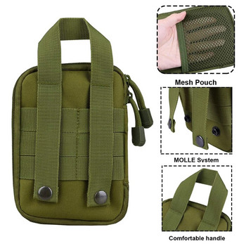 1000D найлонова тактическа чанта за открито Molle Военна поясна чанта за ключове за телефон Мини инструменти Водоустойчива еърсофт спортна ловна чанта