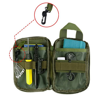 1000D найлонова тактическа чанта за открито Molle Военна поясна чанта за ключове за телефон Мини инструменти Водоустойчива еърсофт спортна ловна чанта