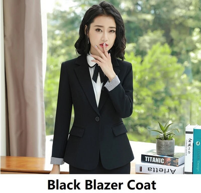 Modni patchwork novitet Uniformni stilovi Ženska poslovna odijela Jesen Zima Ženska uredska radna odjeća Sakoi Kompleti odijela s hlačama