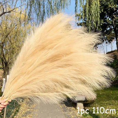70-120cm Τεχνητό γρασίδι Pampas Ψεύτικο καλάμι φυτά Μπουκέτο Διακόσμηση γάμου Σπίτι Σαλόνι DIY Βάζο Διακόσμηση Ουρά χόρτο