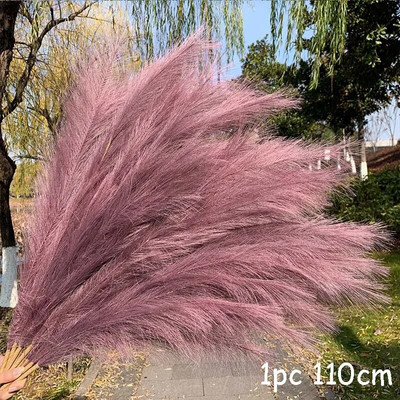 70-120cm Τεχνητό γρασίδι Pampas Ψεύτικο καλάμι φυτά Μπουκέτο Διακόσμηση γάμου Σπίτι Σαλόνι DIY Βάζο Διακόσμηση Ουρά χόρτο