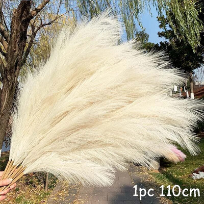 70-120cm Τεχνητό γρασίδι Pampas Ψεύτικο καλάμι φυτά Μπουκέτο Διακόσμηση γάμου Σπίτι Σαλόνι DIY Βάζο Διακόσμηση Ουρά χόρτο