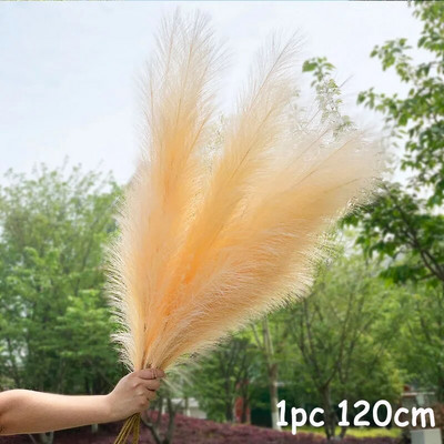 70-120cm Τεχνητό γρασίδι Pampas Ψεύτικο καλάμι φυτά Μπουκέτο Διακόσμηση γάμου Σπίτι Σαλόνι DIY Βάζο Διακόσμηση Ουρά χόρτο