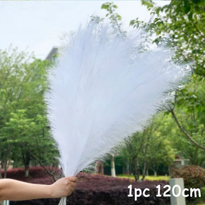 70-120cm Τεχνητό γρασίδι Pampas Ψεύτικο καλάμι φυτά Μπουκέτο Διακόσμηση γάμου Σπίτι Σαλόνι DIY Βάζο Διακόσμηση Ουρά χόρτο