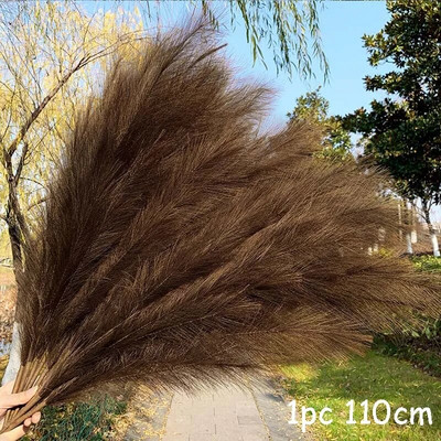 70-120cm Τεχνητό γρασίδι Pampas Ψεύτικο καλάμι φυτά Μπουκέτο Διακόσμηση γάμου Σπίτι Σαλόνι DIY Βάζο Διακόσμηση Ουρά χόρτο