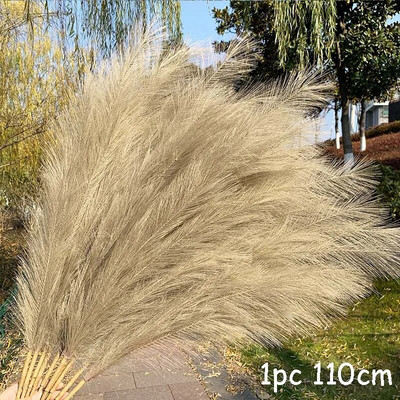 70-120cm Τεχνητό γρασίδι Pampas Ψεύτικο καλάμι φυτά Μπουκέτο Διακόσμηση γάμου Σπίτι Σαλόνι DIY Βάζο Διακόσμηση Ουρά χόρτο