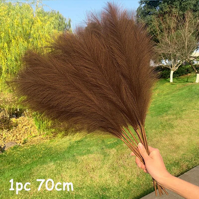 70-120cm Τεχνητό γρασίδι Pampas Ψεύτικο καλάμι φυτά Μπουκέτο Διακόσμηση γάμου Σπίτι Σαλόνι DIY Βάζο Διακόσμηση Ουρά χόρτο