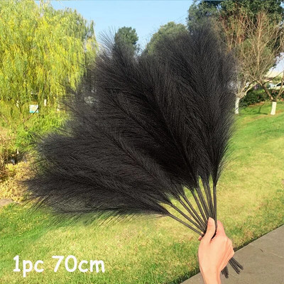 70-120cm Τεχνητό γρασίδι Pampas Ψεύτικο καλάμι φυτά Μπουκέτο Διακόσμηση γάμου Σπίτι Σαλόνι DIY Βάζο Διακόσμηση Ουρά χόρτο
