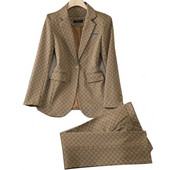 Kaki zimske hlače Kompleti sakoa Ženski poslovni sako Svečana uniforma Uredsko odijelo Jesen Novo Conjuntos De Calça 2-dijelni setovi