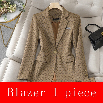 Kaki zimske hlače Kompleti sakoa Ženski poslovni sako Svečana uniforma Uredsko odijelo Jesen Novo Conjuntos De Calça 2-dijelni setovi