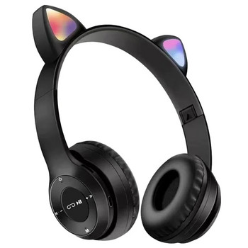 P47M Ακουστικά Bluetooth ασύρματα ακουστικά Cat Ear Girl Headset Gamer για υπολογιστή TWS Music Earbuds Ακουστικά με μικρόφωνο Handfree