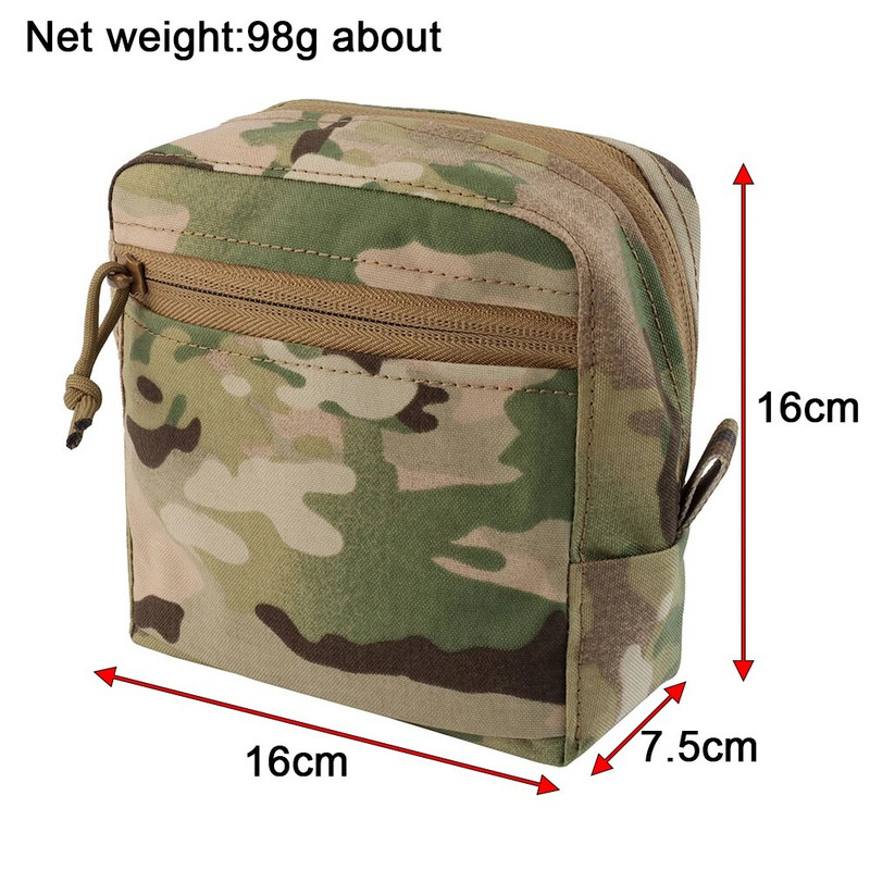 Tactifans Molle GP torbica 6×6 MOLLE prsluk Prsluk Rig Plate Carrier Belt Airsoft Tactical Huting Bags Cordura