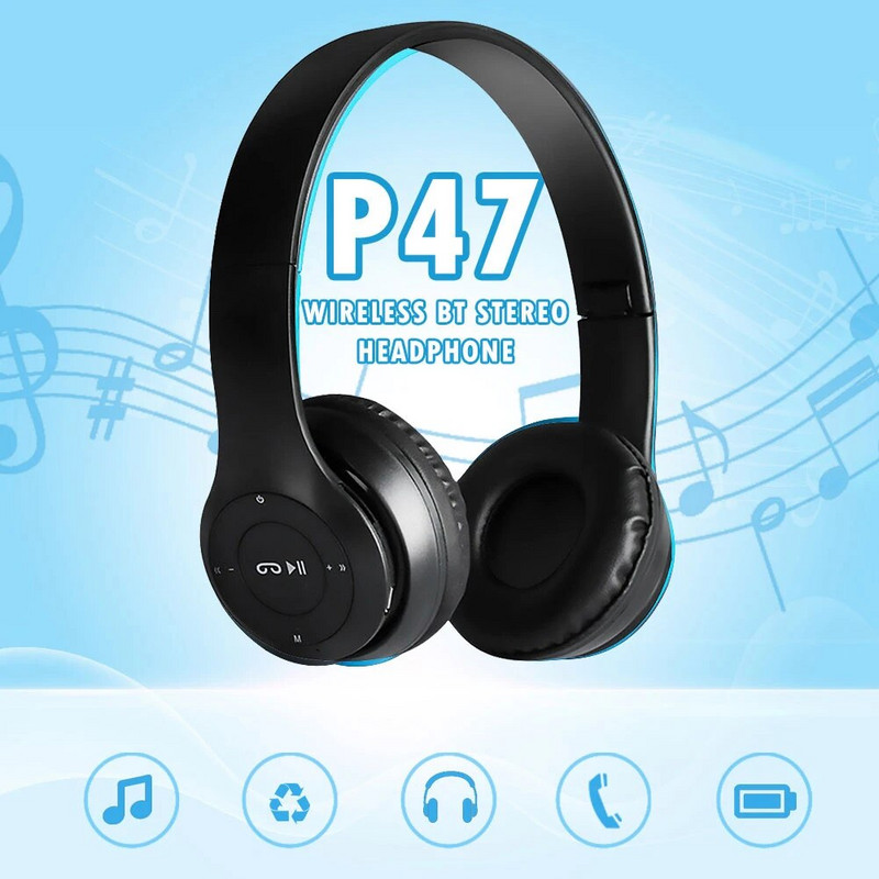 P47 bežične slušalice za sportske igre Slušalice za poništavanje buke Bluetooth kompatibilne 5.0 ugrađeni mikrofon za trčanje u teretani