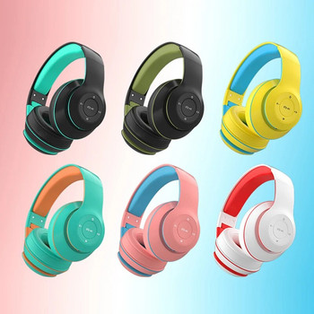 Πτυσσόμενα ασύρματα ακουστικά 2023 Ακουστικά Bluetooth Μπάσο στερεοφωνικά ακουστικά Mp3 player με υποστήριξη μικροφώνου TF κάρτα AUX PC για παιδιά